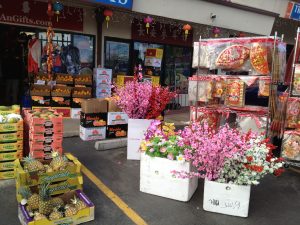 Chinese New Year items outside Troung An Gifts. The year of the Snake begins February 10th, 2013!