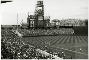 Opening Day at Coors Field. Image courtesy Stephen H. Hart Library & Research Center.