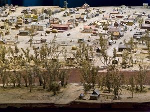 Detail of a diorama depicting Denver as it looked in 1860. This diorama can be seen for free in the lobby of the History Colorado Center. Image courtesy Stephen H. Hart Library & Research Center, History Colorado